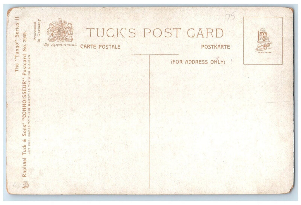 c1910's Couple Dancing The Tango Connoisseur Tuck's Unposted Antique Postcard