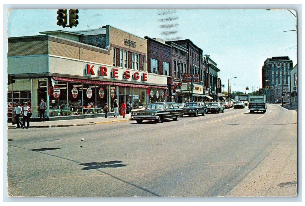 1973 Downtown Business Stephenson Ave Iron Mountain Michigan MI Vintage Postcard