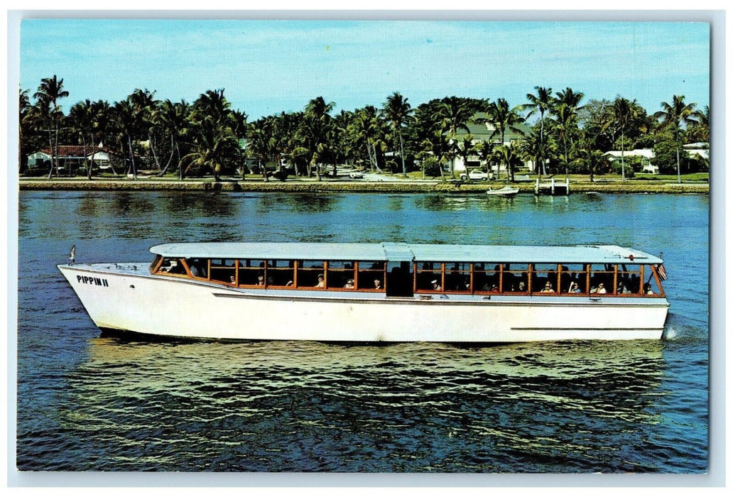 c1960 New Pippin Coast Guard Ferry Cruise Fort Lake Lauderdale Florida Postcard