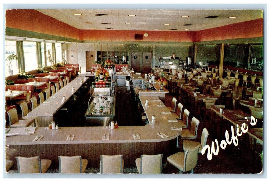 c1960 Wolfie's Restaurant Fountain Bake Shop St. Petersburg Florida FL Postcard