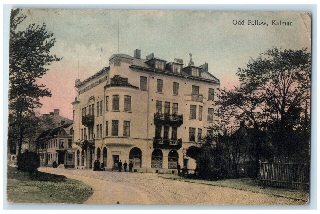 c1910 Scene at Old Fellow Kalmar Southeast Sweden Posted Antique Postcard