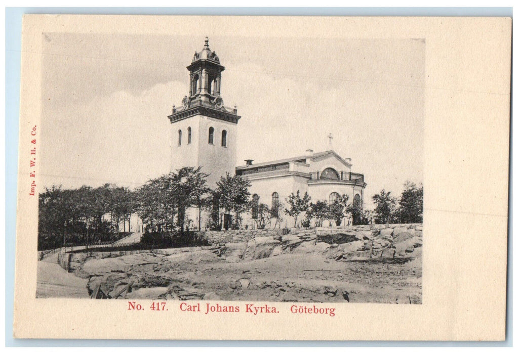 c1905 Carl Johans Kyrka Gothenburg Sweden Antique Unposted Postcard