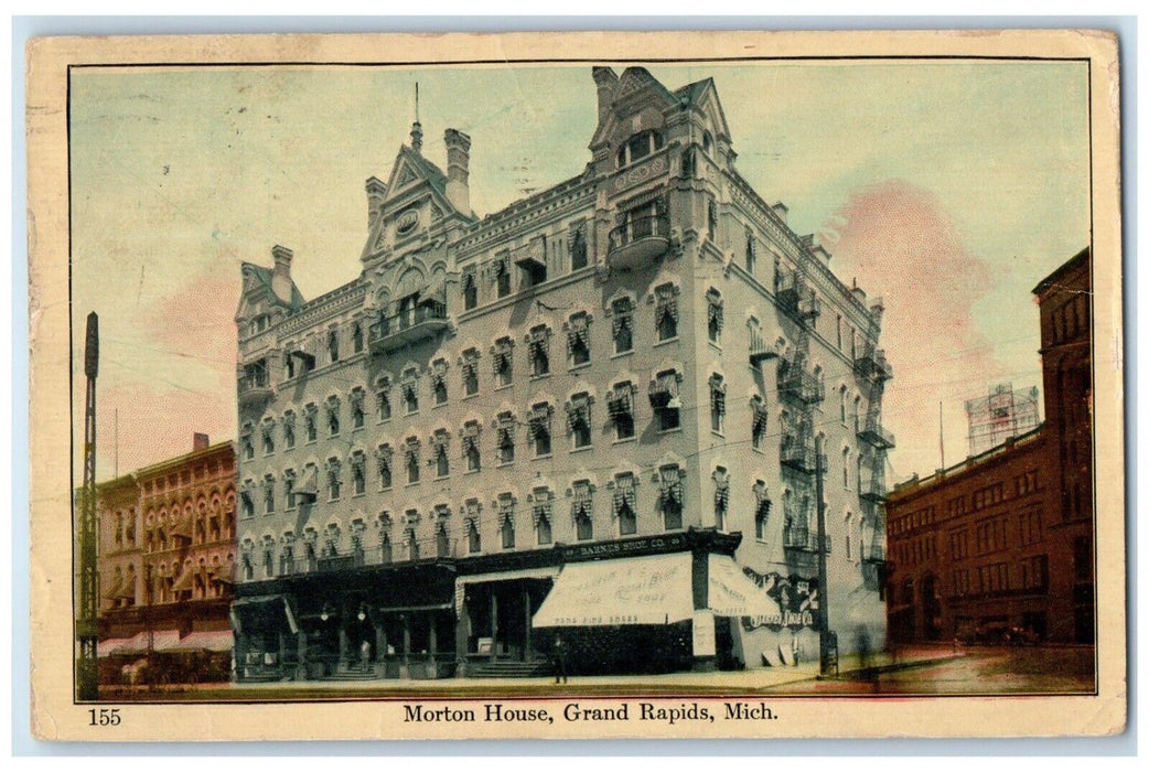 1909 Exterior View Morton House Grand Rapids Michigan Unposted Antique Postcard