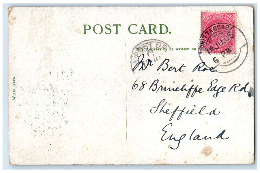 1905 General View of Snowy Darjeeling Bengal India Posted Antique Postcard