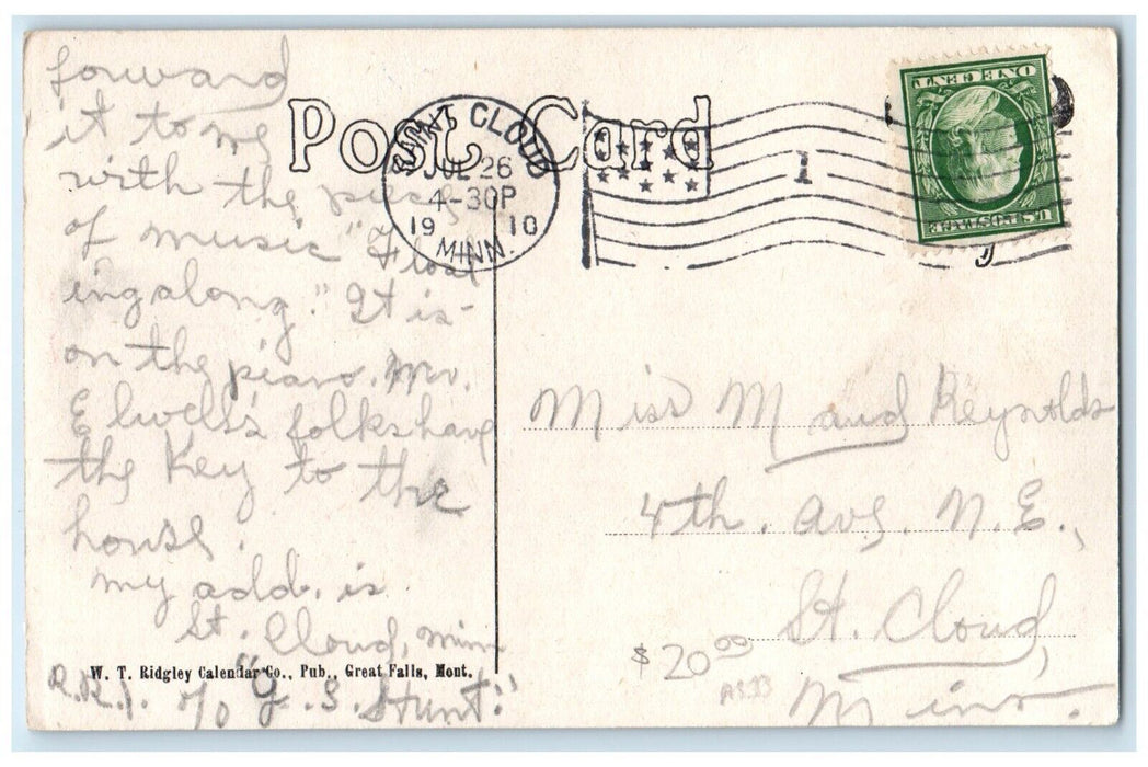 Blackfeet Crow Buffalo Range Charles Russel American Art Saint Cloud MN Postcard