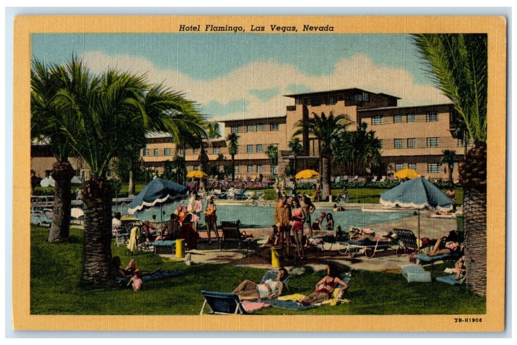 c1940 Hotel Flamingo Showplace Nation Las Vegas Nevada Vintage Antique Postcard