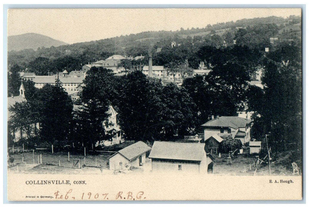 c1905 Exterior Building Collinsville Connecticut CT Raphael Tuck Sons Postcard