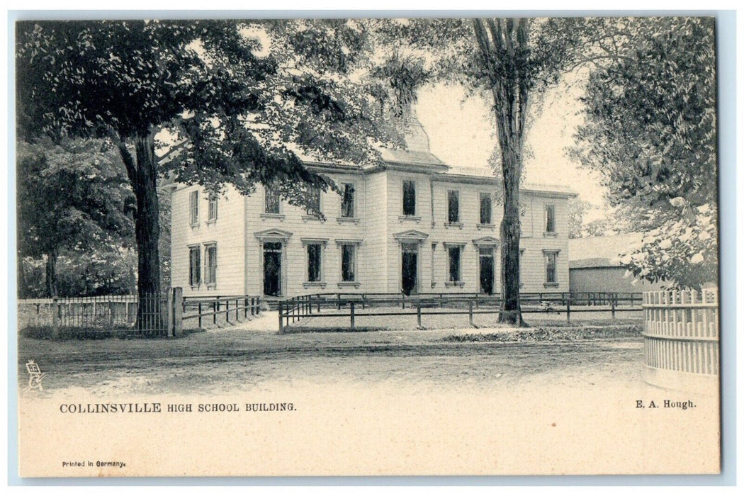 c1905 High School Building Collinsville Connecticut Raphael Tuck Sons Postcard