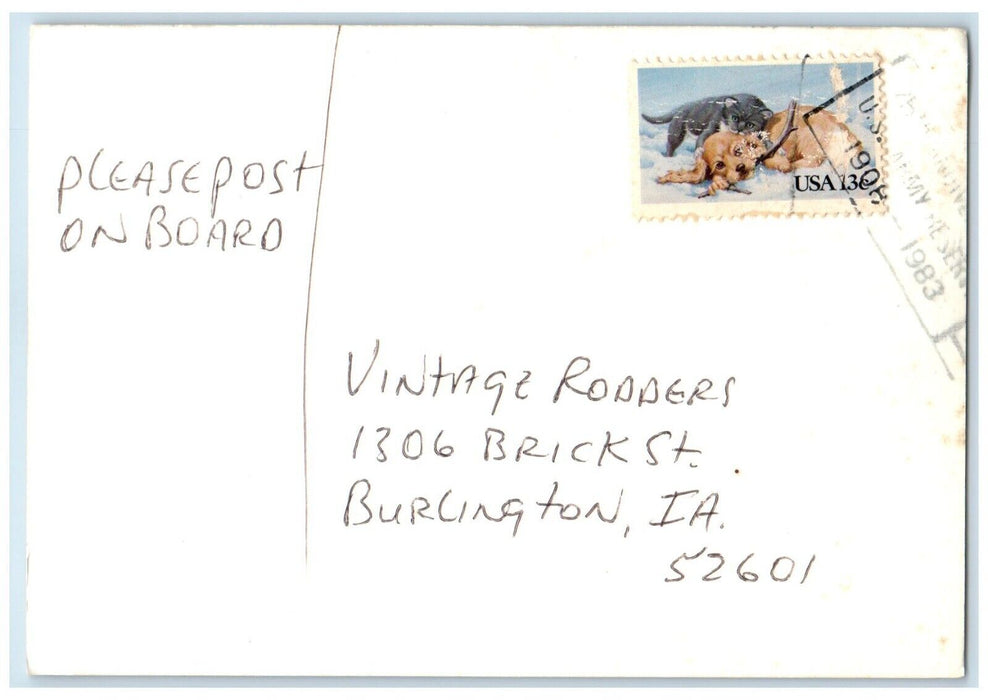 c1960 Mike Jacobs Emerald Airstream Travel Trailer Seattle Washington Postcard