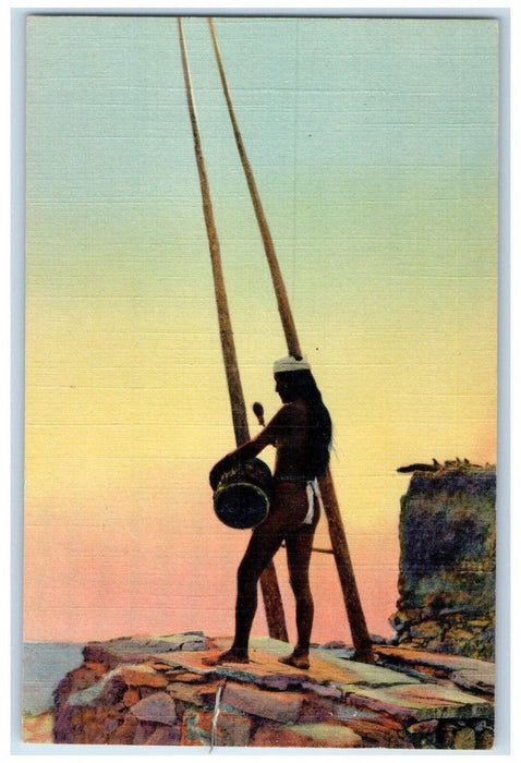 The Call Of The Clan Indian Athlete Standing Sacred Underground Kivas Postcard