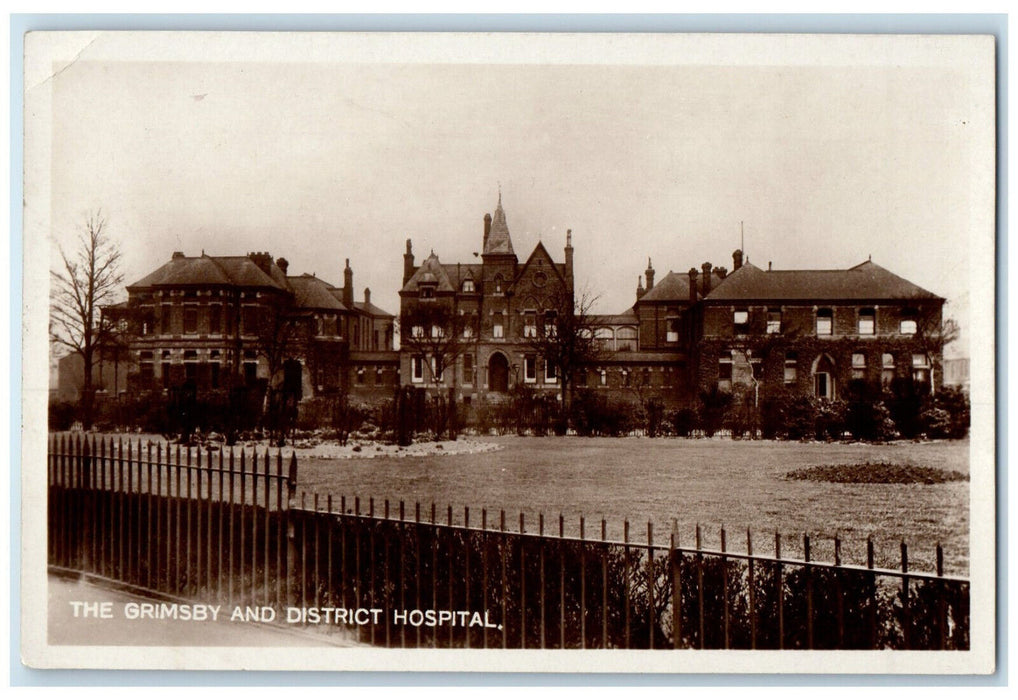 c1930's The Grimsby and District Hospital Lincolnshire England RPPC Postcard
