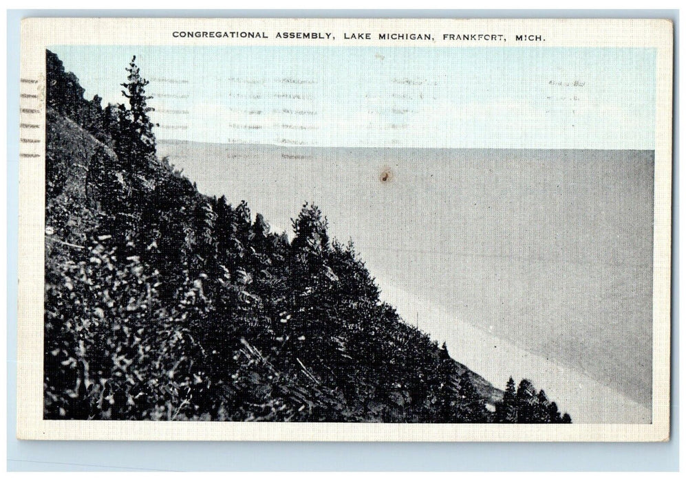 1942 Congregational Assembly Lake Michigan Frankfort Michigan Vintage Postcard