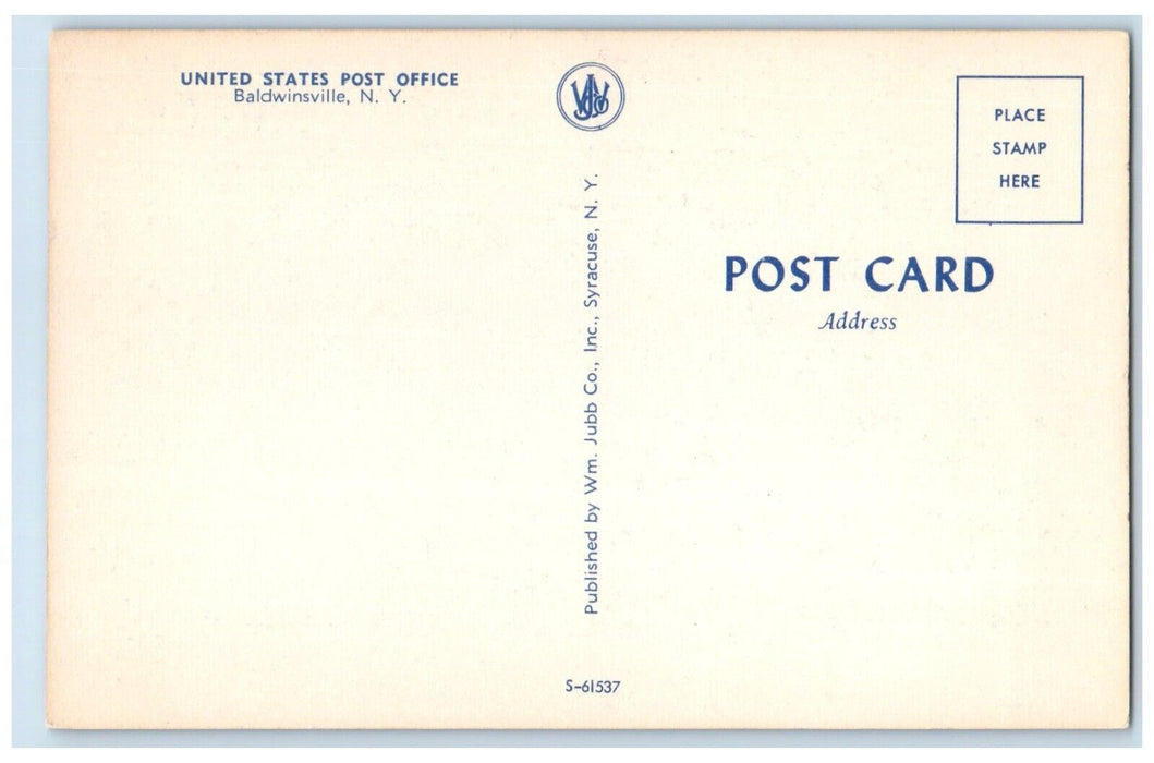 c1960 United States Post Office Baldwinsville New York Vintage Antique Postcard
