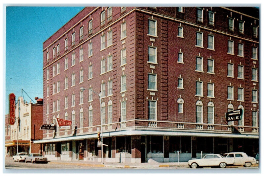 c1960 Hotel Dale Acquired Coffeyville's World War I Downtown Kansas KS Postcard