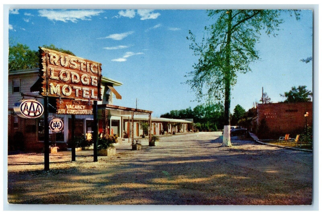 1957 Rustic Lodge Motel Chef Menteur Highway New Orleans Louisiana LA Postcard