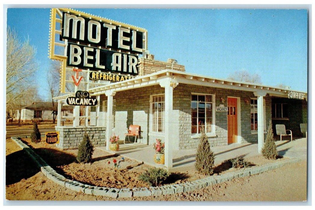 c1960 Bel-Air Motel South Main Street Exterior Las Cruces New Mexico NM Postcard