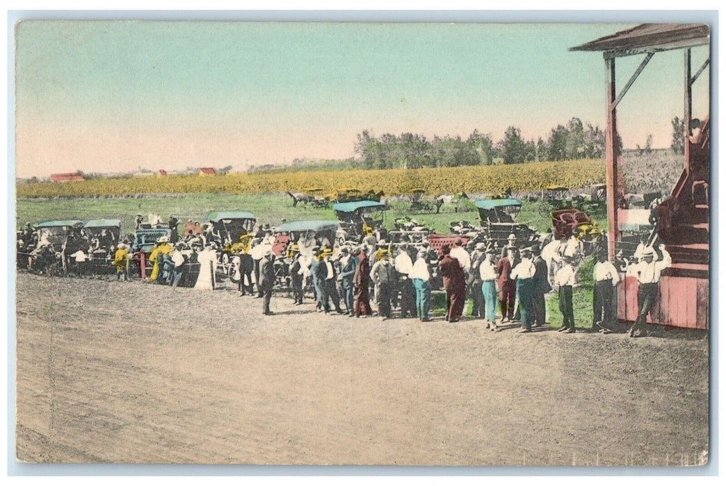 1909 Road Field Horse Carriage  Madison South Dakota SD Vintage Antique Postcard