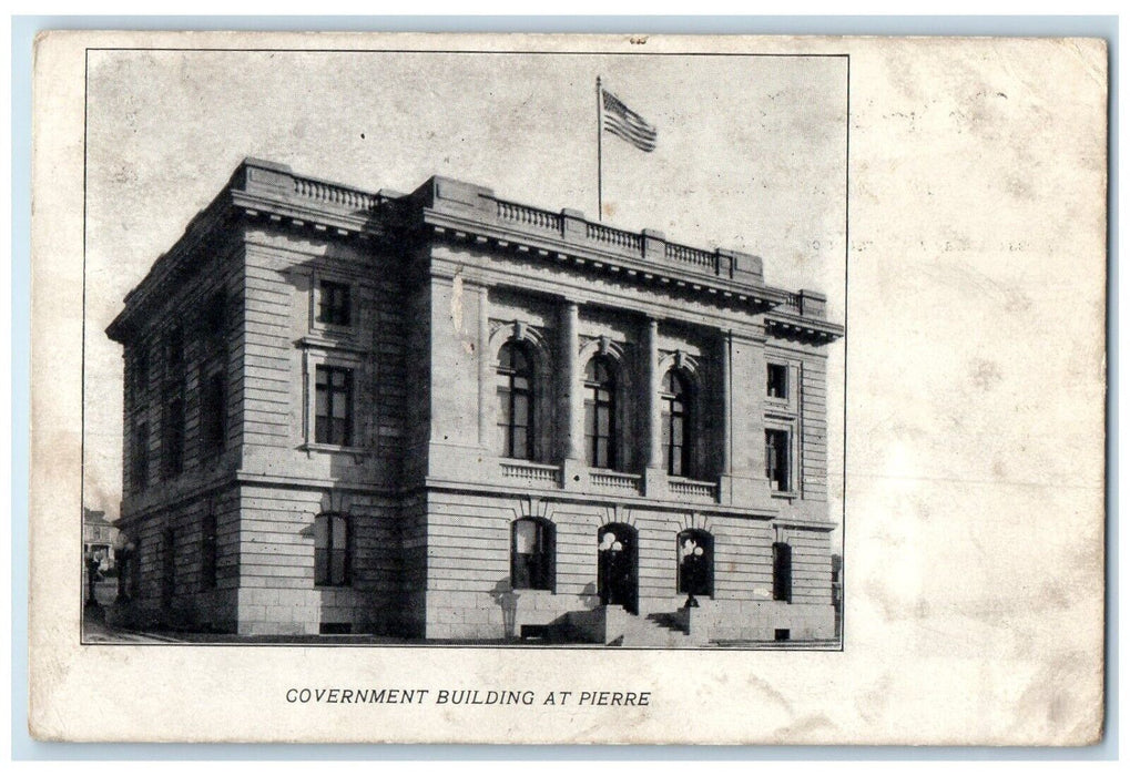 c1903 Government Building Pierre South Dakota Private Mailing Card SD Postcard