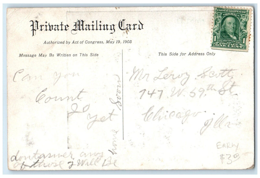 c1903 Government Building Pierre South Dakota Private Mailing Card SD Postcard