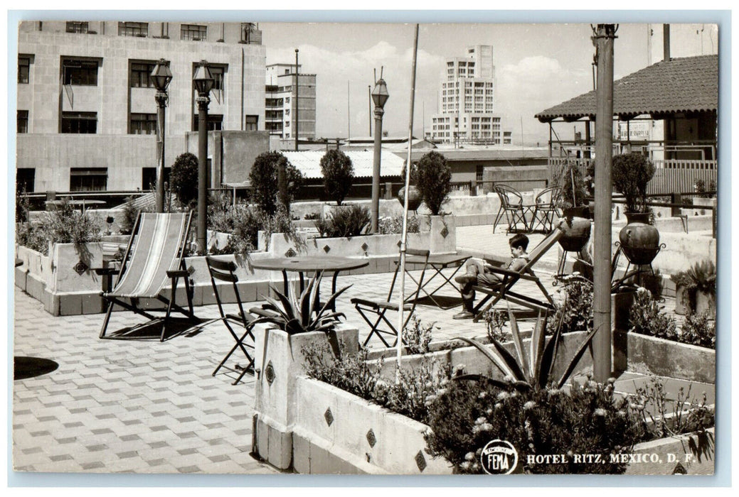 c1950's Hotel Ritz Mexico D.F. (City) Mexico Unposted RPPC Photo Postcard