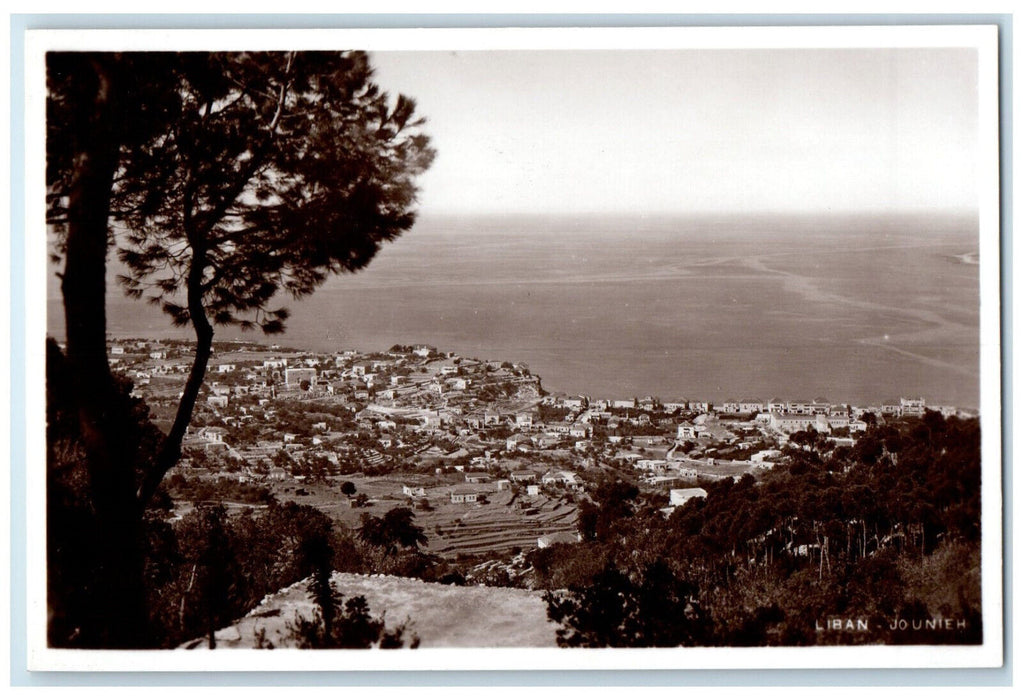 c1920's Jounieh Coastal Keserwan District Beirut Lebanon RPPC Photo Postcard