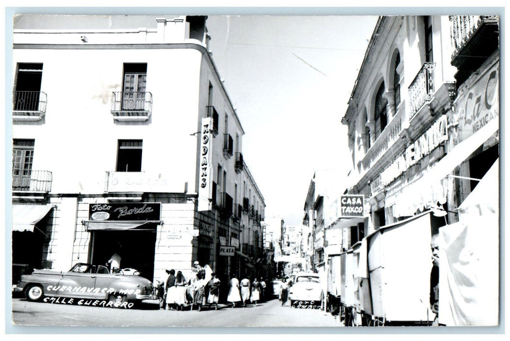 1961 Guerrero Street Cuernavaca Morelos Mexico Vintage RPPC Photo Postcard
