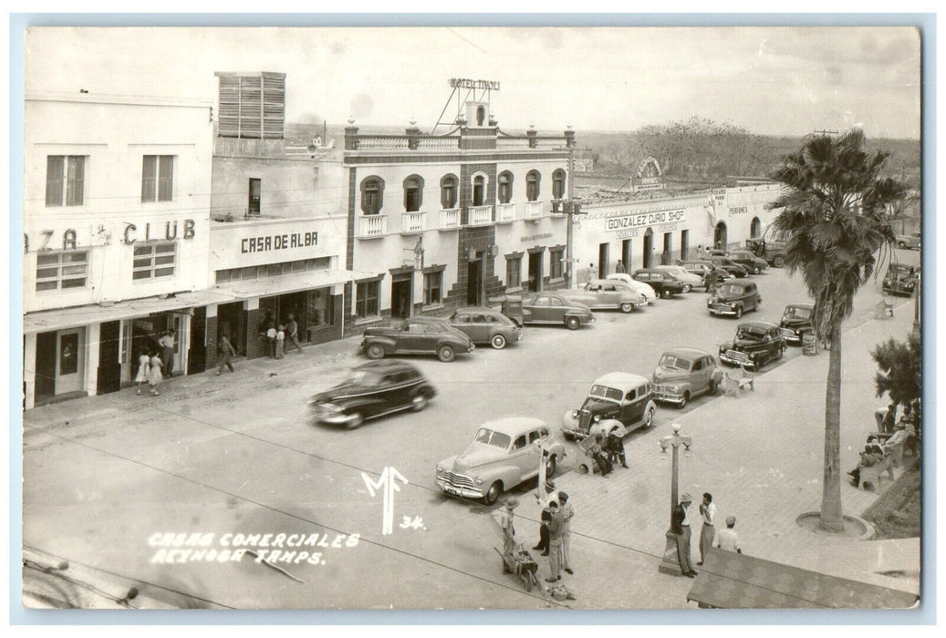 1950 Casas Commerciales Reynosa Tamaulipas Mexico Vintage RPPC Photo Postcard