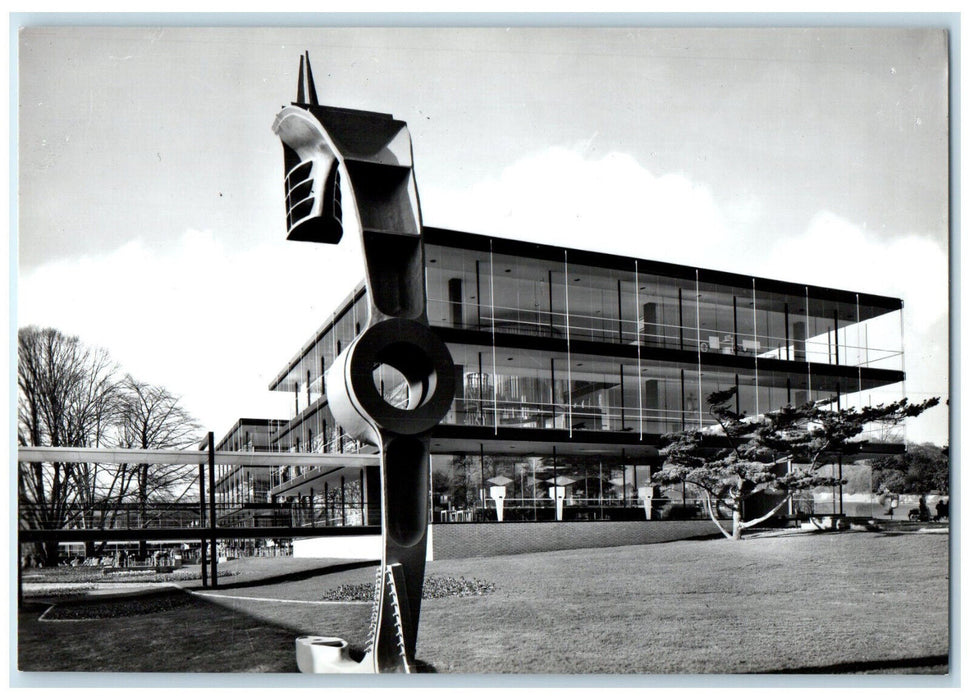 1958 Monument Pavilion of Germany Brussels Belgium Expo RPPC Photo Postcard