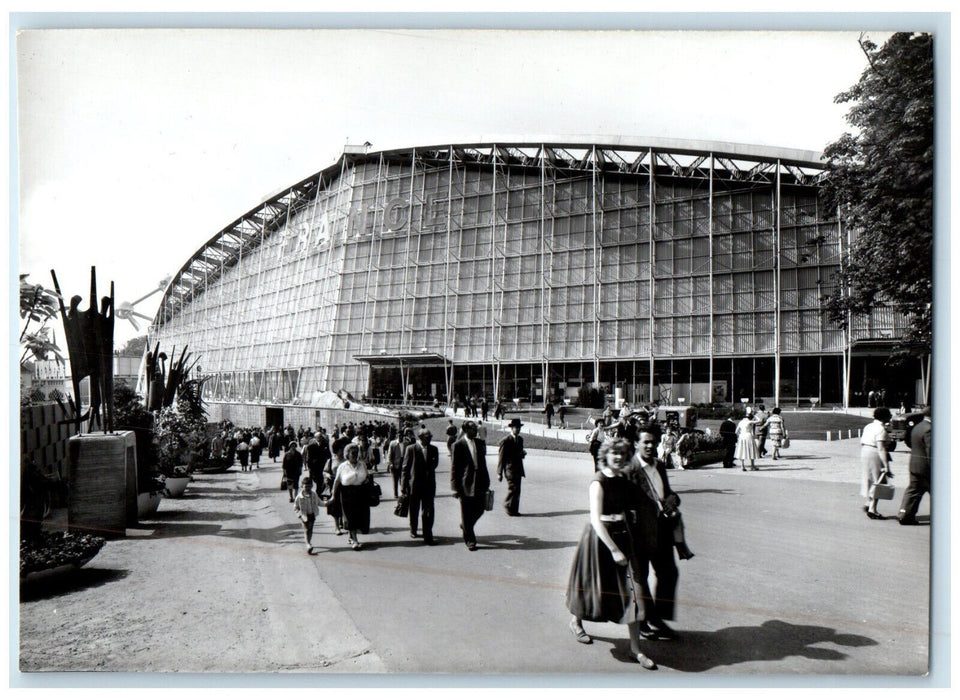 1958 BAck Side Pavilion of France Brussels Belgium Expo RPPC Photo Postcard