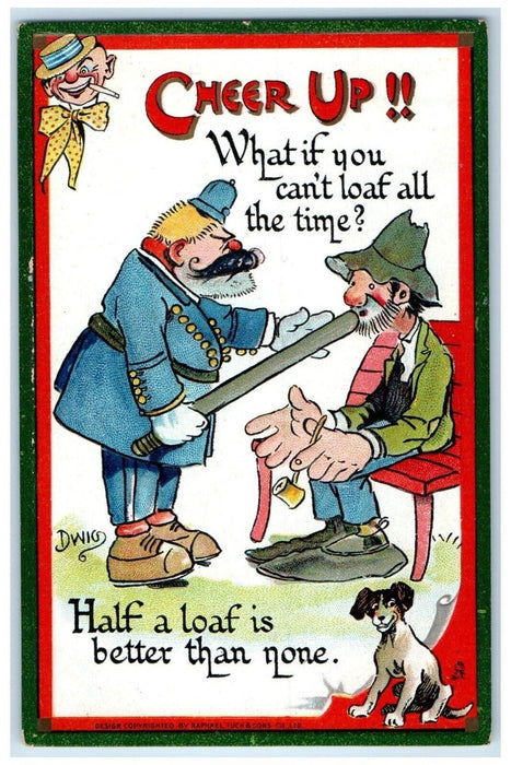 c1910s Cheer Up Police Men Caught Dwig Tuck's Cohn's Penn And Collins Postcard