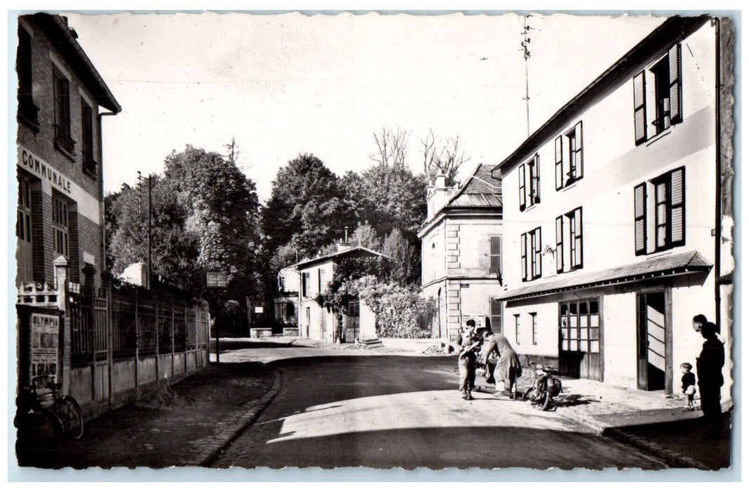 c1940's Crossroads of Grande Rue Marnes-la-Coquette France RPPC Photo Postcard