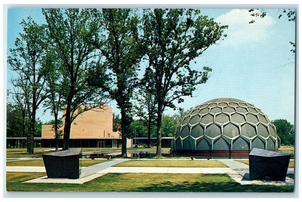c1960 Bower Theater Longway Planetarium Flint College Flint Michigan MI Postcard