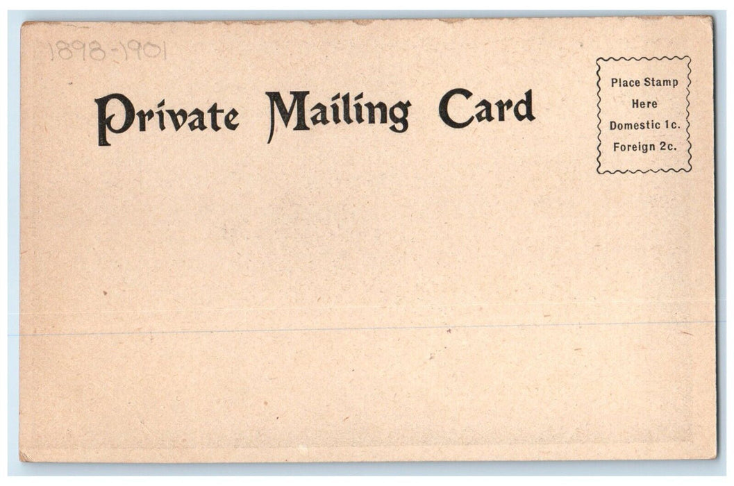 1901 Pretty Woman Curly Hair Sat On Chair Holding Heart Bling Antique Postcard
