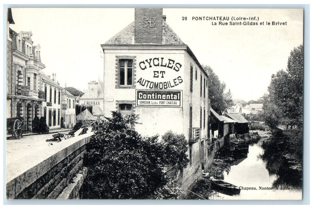 c1950's The street St. Gildas And The Brivet Pontchateau France Postcard