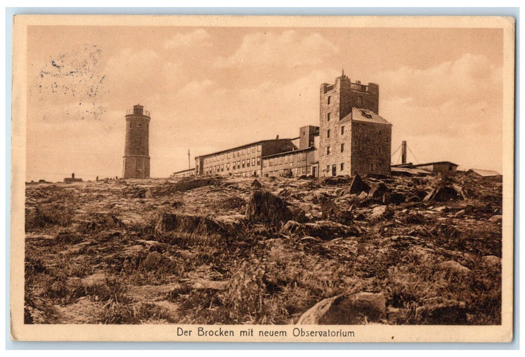 1916 The Brocken with a New Observatory Germany Posted Antique Postcard