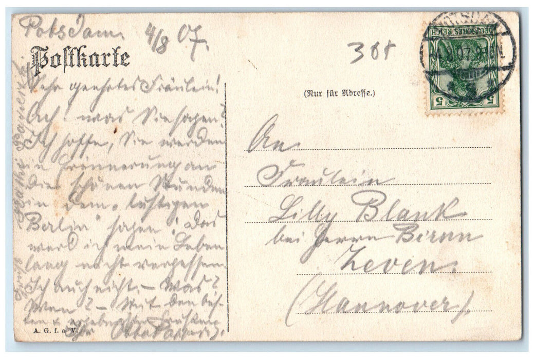 1907 Greetings from Old fisherman's Hut Schlachtensee Berlin Germany Postcard