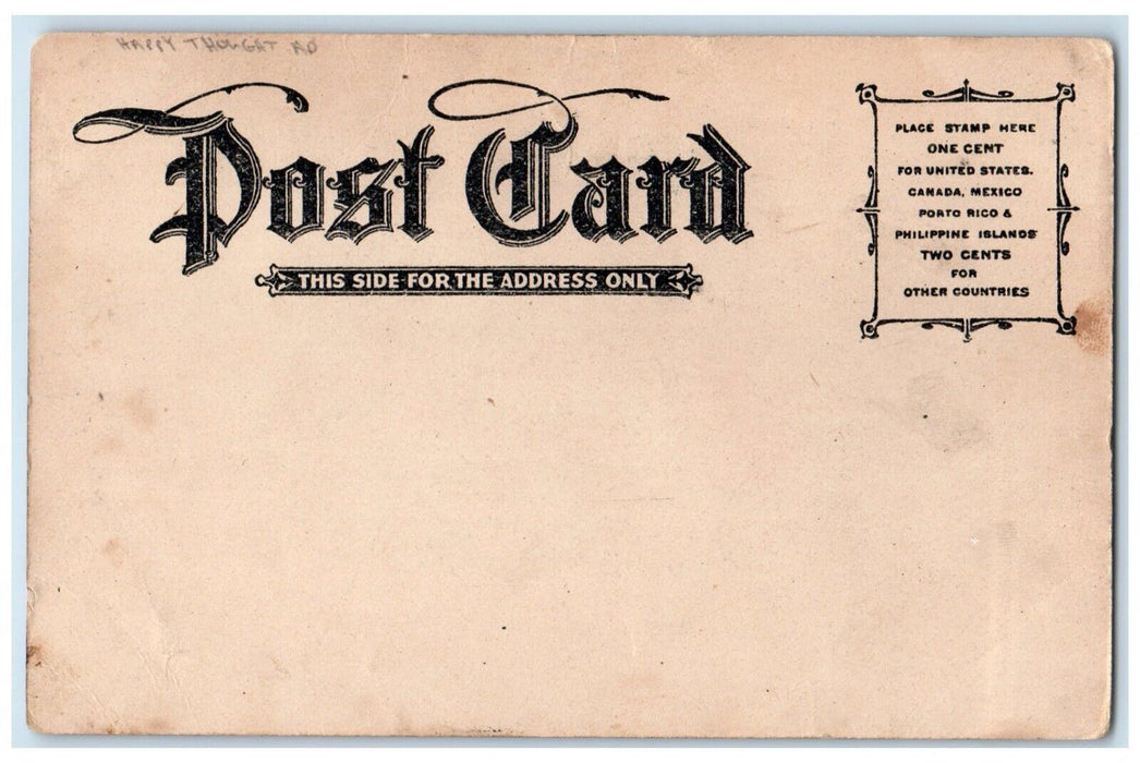 c1905 Robbin Cut Happy Thought Doctor Riding Horse Antique Advertising Postcard