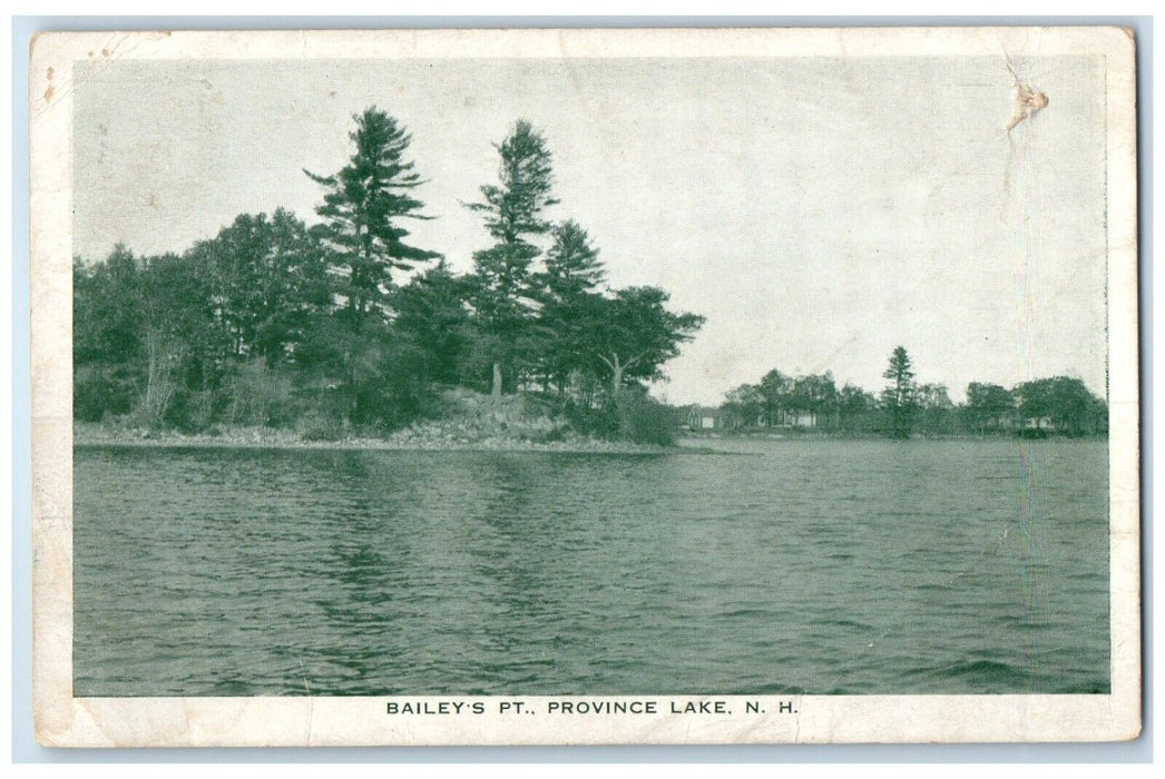 1939 Bailey Pt Province Lake New Hampshire NH Vintage Posted Photo Tone Postcard