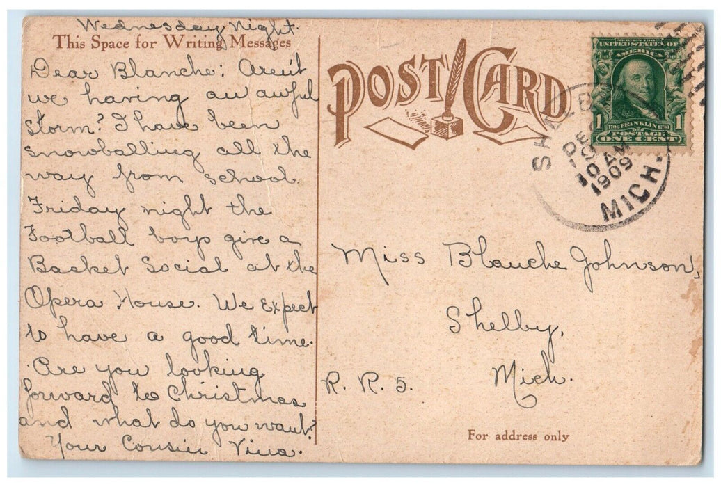 1909 Little Sisters Poor Exterior Building Fence Grand Rapids Michigan Postcard