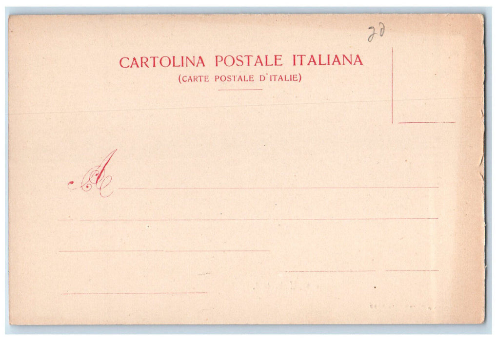 c1905 Hotel Poste Pasticceria Corso Umberto I. Rome Italy Antique Postcard