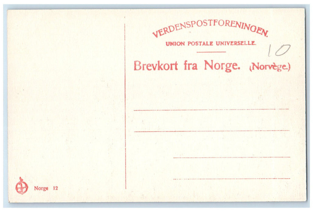 c1910 From Henningsvaer in Lofoten Archipelago in Norway Antique Postcard
