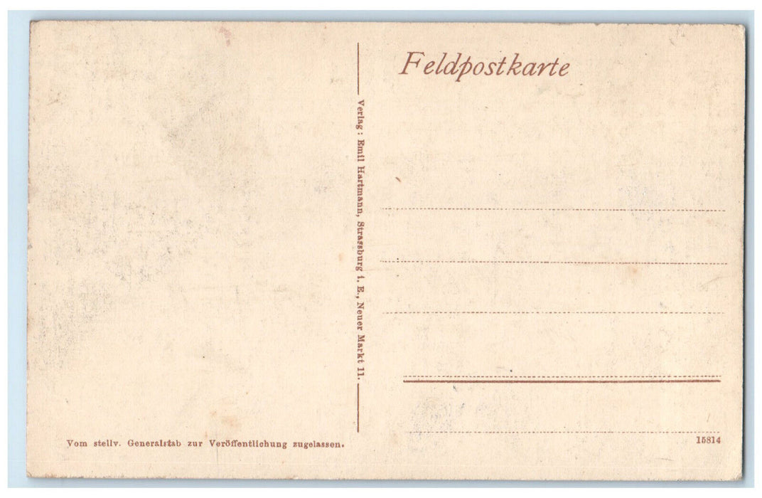 c1910 Western theater of war Log Cabin Mit Schanzen Germany Postcard