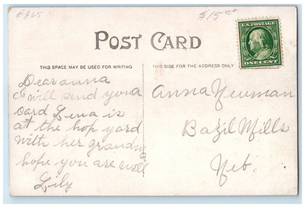 c1910 View of Second Street Kelso Washington WA Posted Antique Postcard