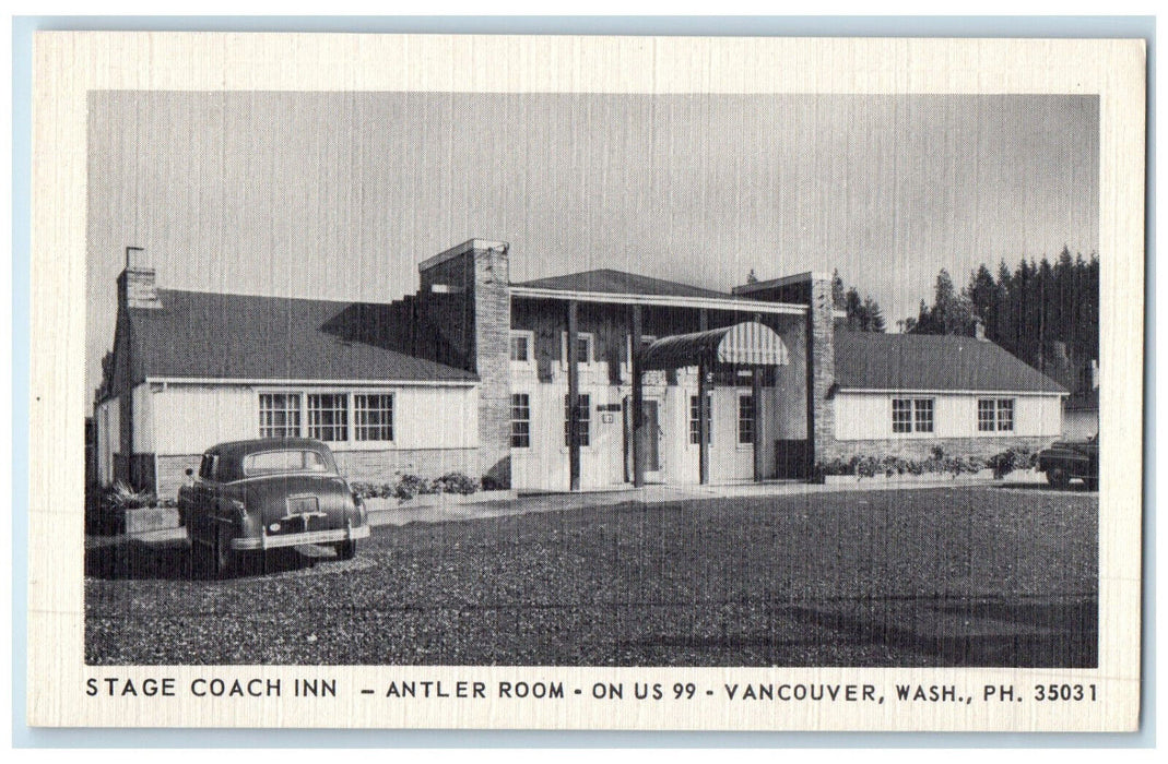 c1930's Stage Coach Inn Vancouver Washington WA Vintage Unposted Postcard