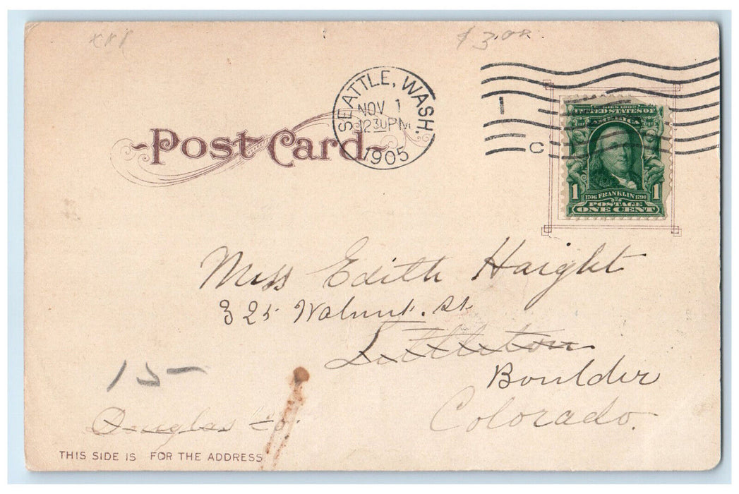 1905 Section of Water-Front Seattle Washington WA Antique Posted Postcard