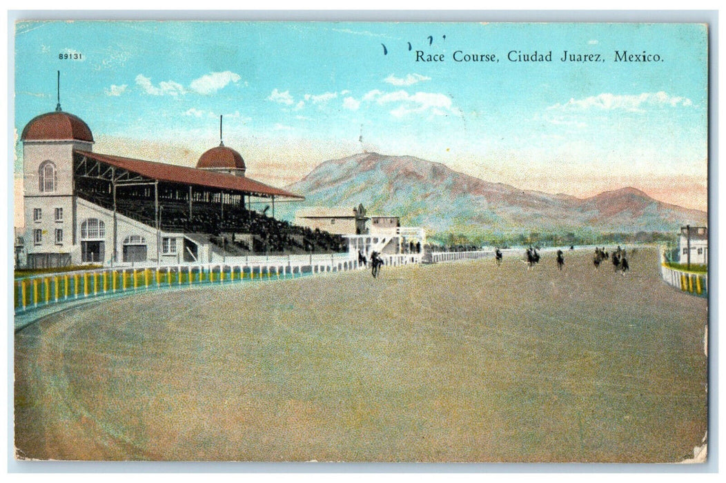 1927 Juarez Race Course Ciudad Juarez Mexico Antique Posted Postcard