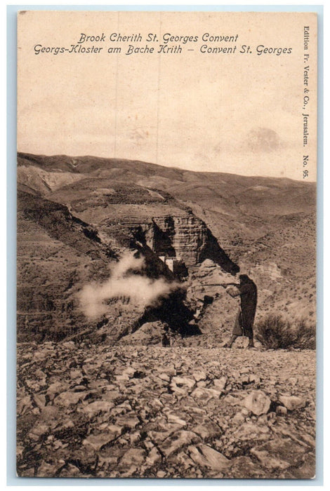 c1910 Brook Cerith St. Georges Convent Israel Antique Unposted Postcard