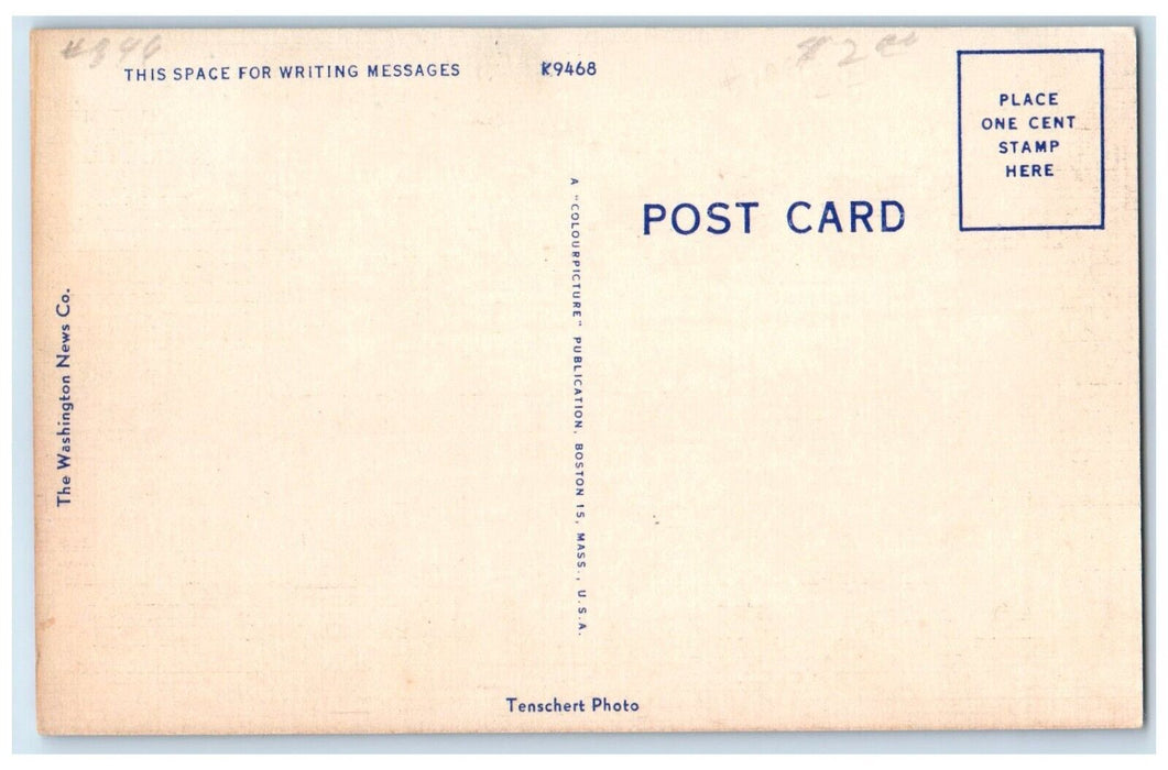 c1940 Exterior Blair House Temporary Presidential Home Washington DC Postcard