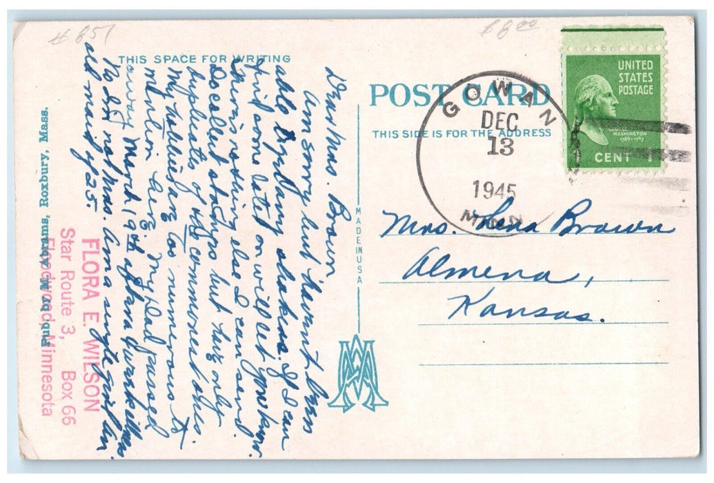 1945 Washington St. Station Classic Cars Exterior Salem Massachusetts Postcard