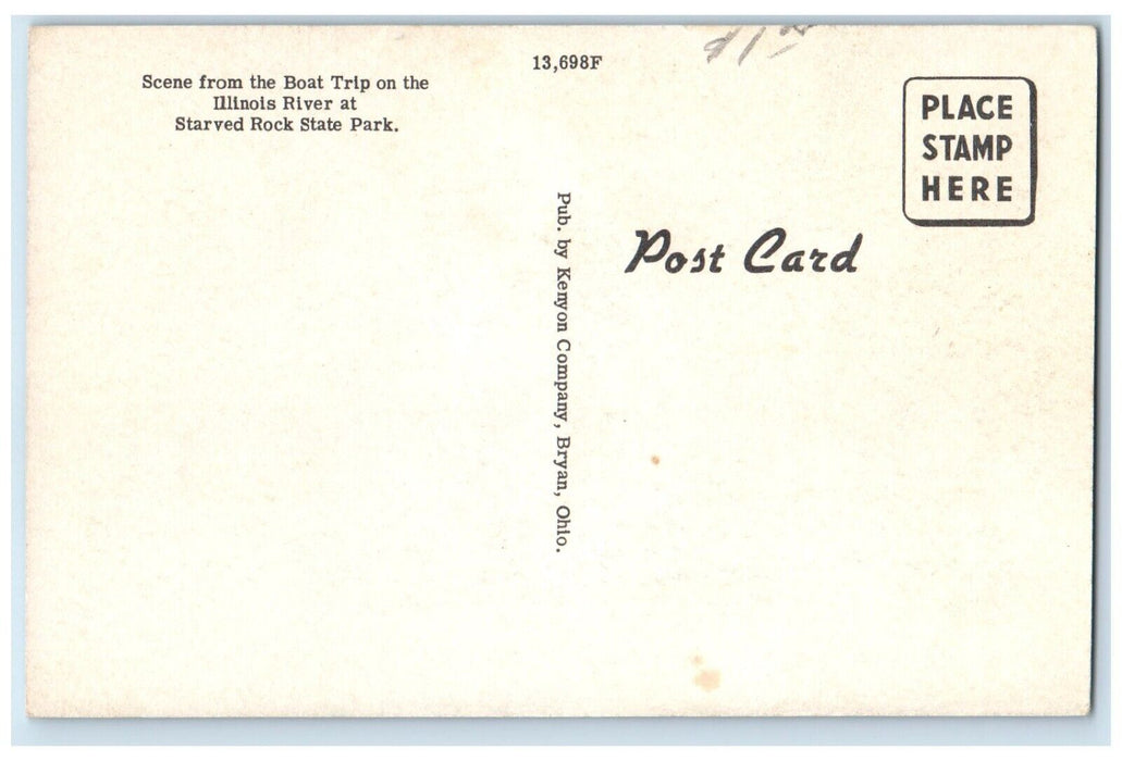 c1940 Illini Passing Cave Winds Starved Rock State Park Illinois IL Postcard